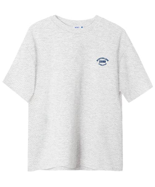 Entity 1980 College Mini Short Sleeve T-Shirt White Melange White Melange/L