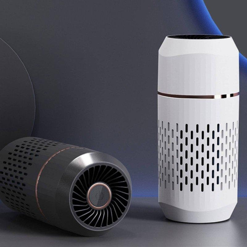 Car Air Purifier Colorful Ambient Glow Charging Port Desktop Air Purifier Mini Odor Remover Quiet Functioning for Bedroom