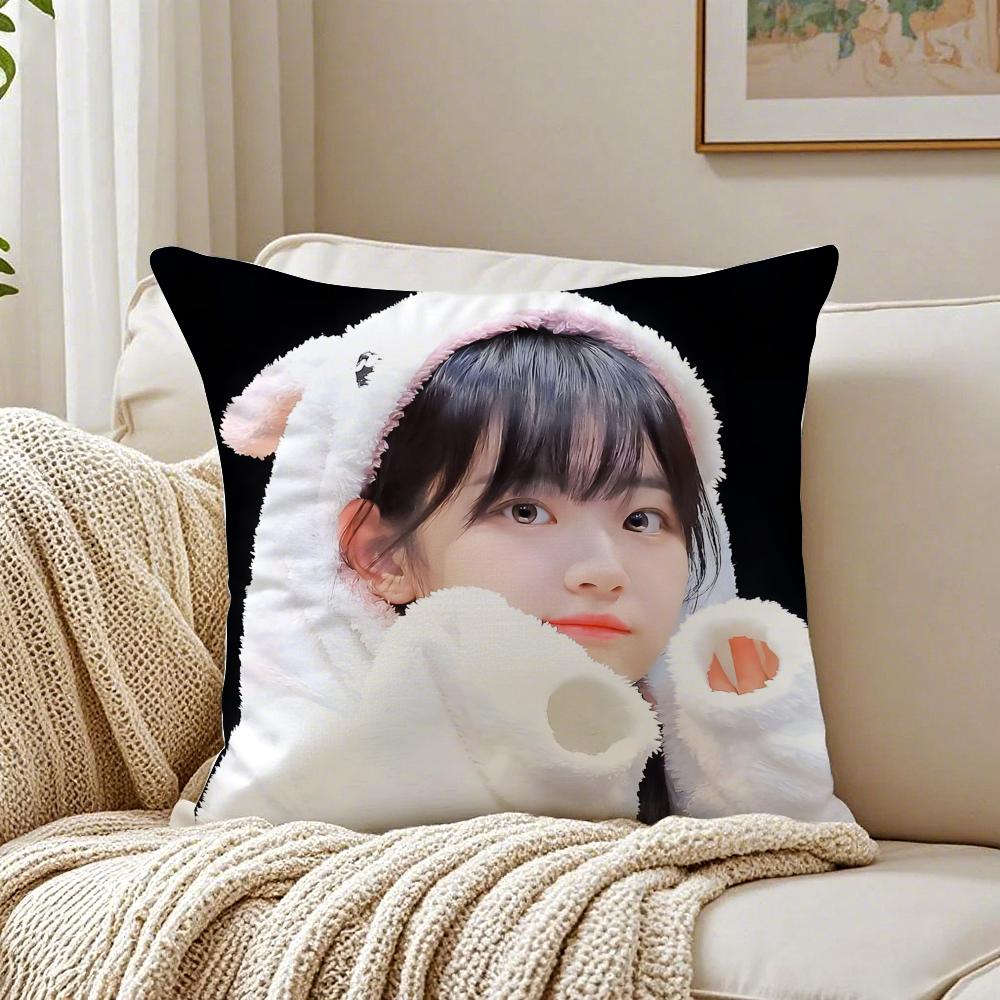 Idol Kpop QWER CChodan Cushion Cover Pillowcase Antidustmite living Room Sofa Decor Cushion Room