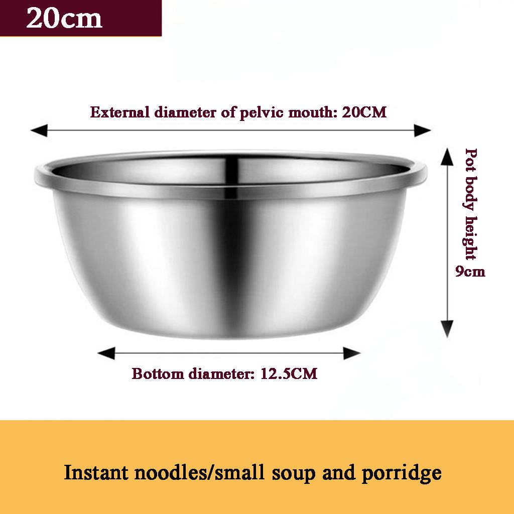Olla Multifuncional Gruesa de Acero Inoxidable Bol para Hornear Fregadero Olla para Platos Cocina