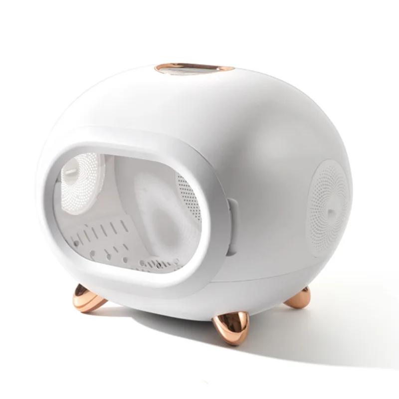 

Ультра тихая сушилка для кошек, автоматическая сушилка для домашних животных, ванна для маленьких собак, сушильная кабина для домашних животных, вращающаяся на 360 градусов, для домашних животных, принадлежности для кошек и щенков белый