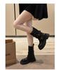 Women S British Style Martin Boots Thick Sole Short Boots Black Brown Autumn