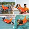 Lifevest for Dogs Super Buoyancy Mermaid Shark Dog Life Jacket for Small Large Dogs Reflective Safe Puppy Swimsuit with Handle