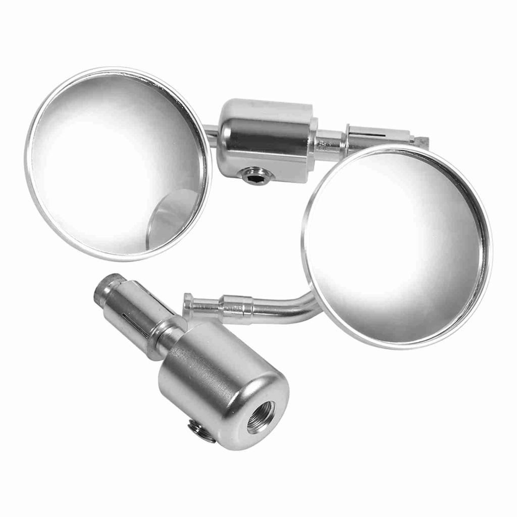1 Pair 7 8  Round Handlebar Bar End Rear View Mirrors Motorcycle Motorbike Sidemirror Black