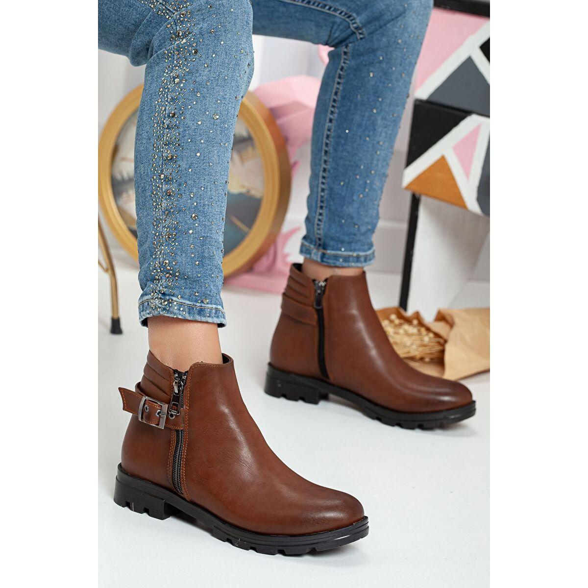 

Genjo Woman Short Boots Taba Skin