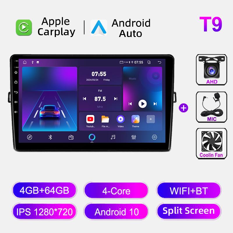 Car Radio For Toyota Auris 1 E150 Blade 2006-2012 FM Multimedia Video Player 4G WIFI Navigation GPS Carplay DSP BT No 2din DVD