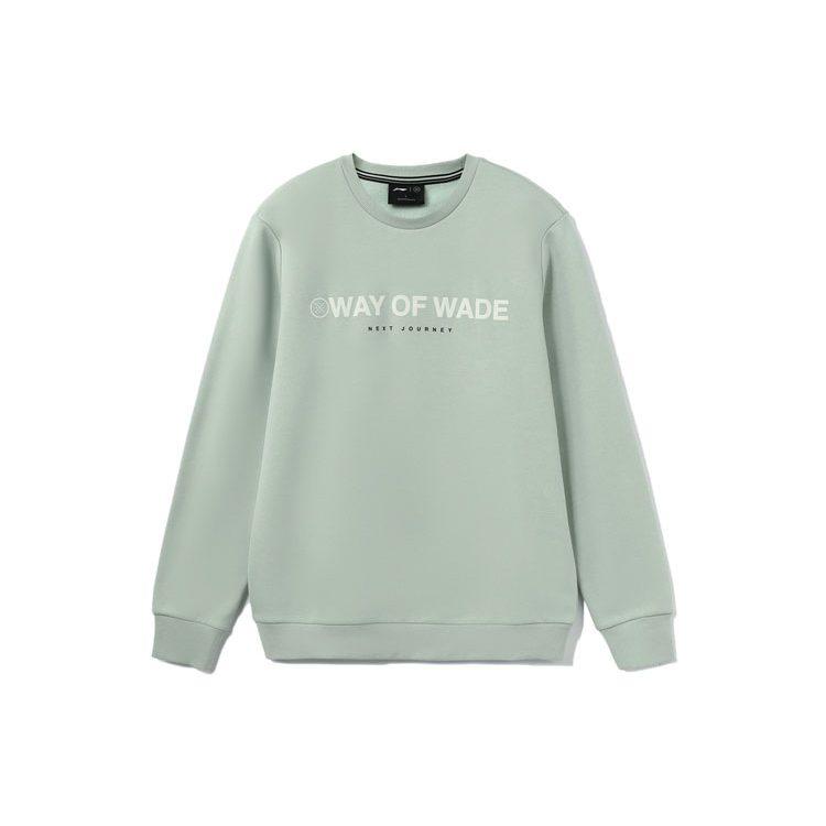 Li Ning Sweatshirts Men's Green Crew Neck Thickened Regular AWDR839-4