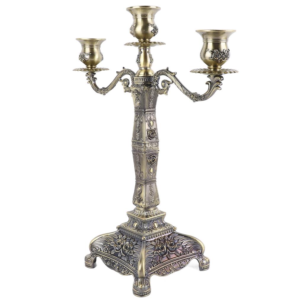 Metal Arms Candelabra European Style Retro Candlestick Holder Romantic Candle Holder Decoration for