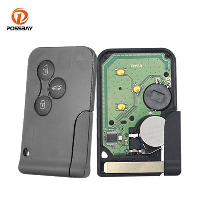 3 Button Remote Control Key PCB Ultrasonic Black Smart Key 433mhz ID46 Chip Car Accessories for Renault Megane Scenic 2003-2008