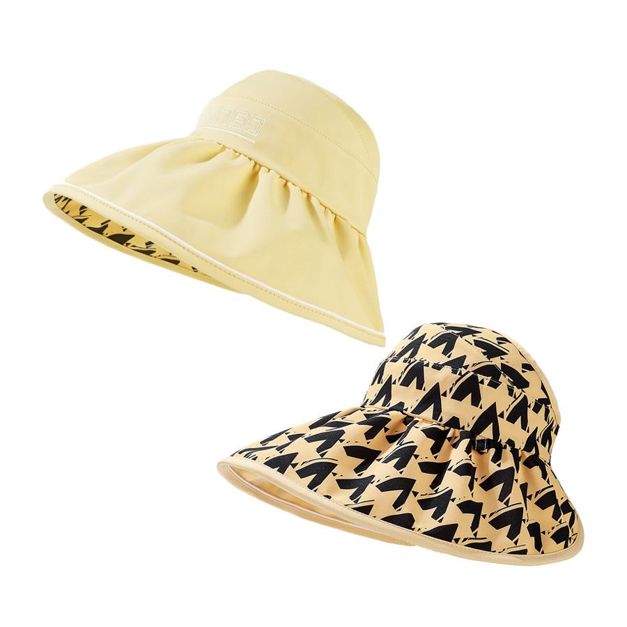 

Двусторонний пустой цилиндр, летняя женская уличная солнцезащитная шляпа с защитой от ультрафиолета, пляжная кепка с принтом жёлтый