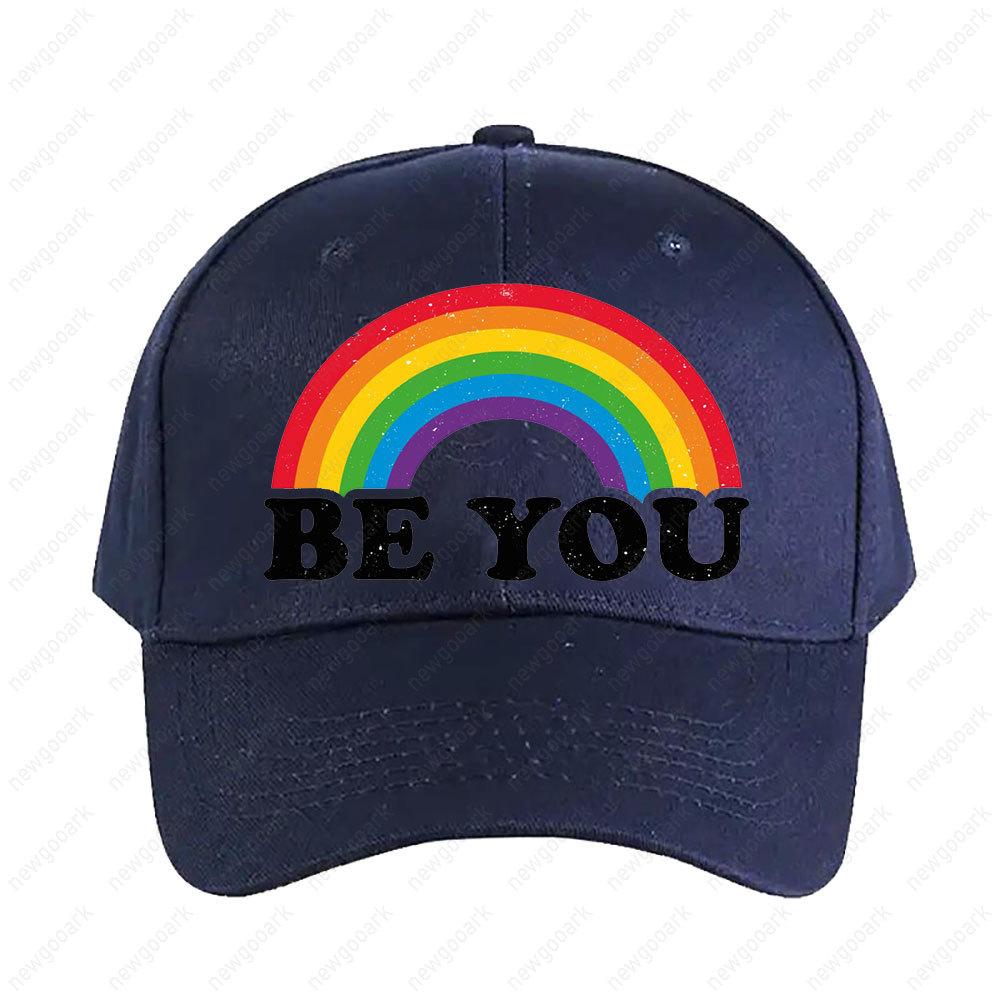 LGBTQ Gay Pride Rainbow Flag Proud Ally Queer Retro Cap Women Unisex Adult Casual Adjustable Printed Baseball Caps Trucker Cap
