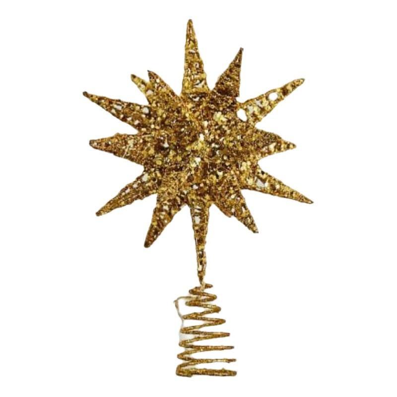 Christmas Tree Topper Lighted Twinkling Star Holiday Tree Top  Art Decoration
