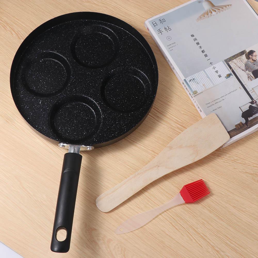 4 Hole Egg Ham Pans Divided Egg Cooker Durable Breakfast Egg Pan Burger Shop