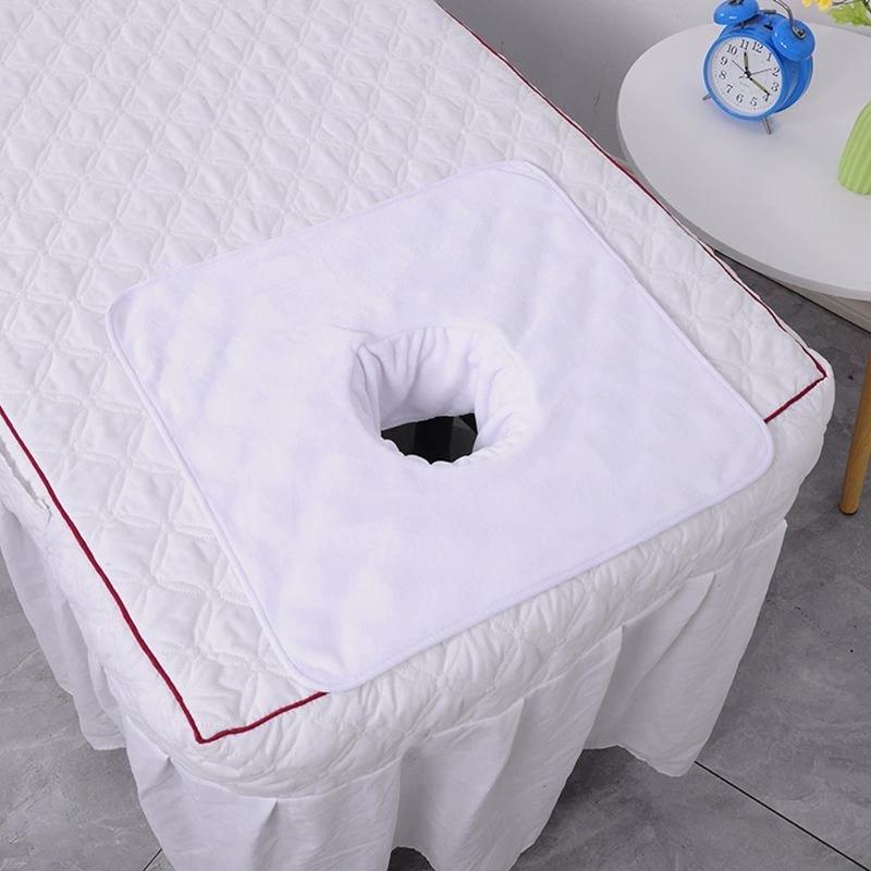 Beauty bedside hole towel massage acupuncture and moxibustion ear picking massage bed beauty salon face towel with hole towel