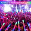 10PCS Sponge Glow Stick Light Up Neon Fluorescent LED Flashing Bar for Event Support and Cheer Night Party Light Stick
