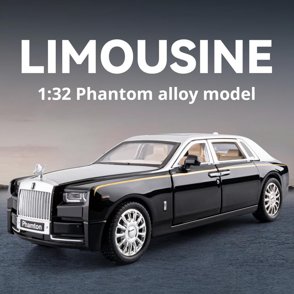 1:32 Rolls Phantom Luxury Sedan Exquisite Simulation Alloy Diecast Model Pull Back Toys Car Collectible Decoration Boys Gift