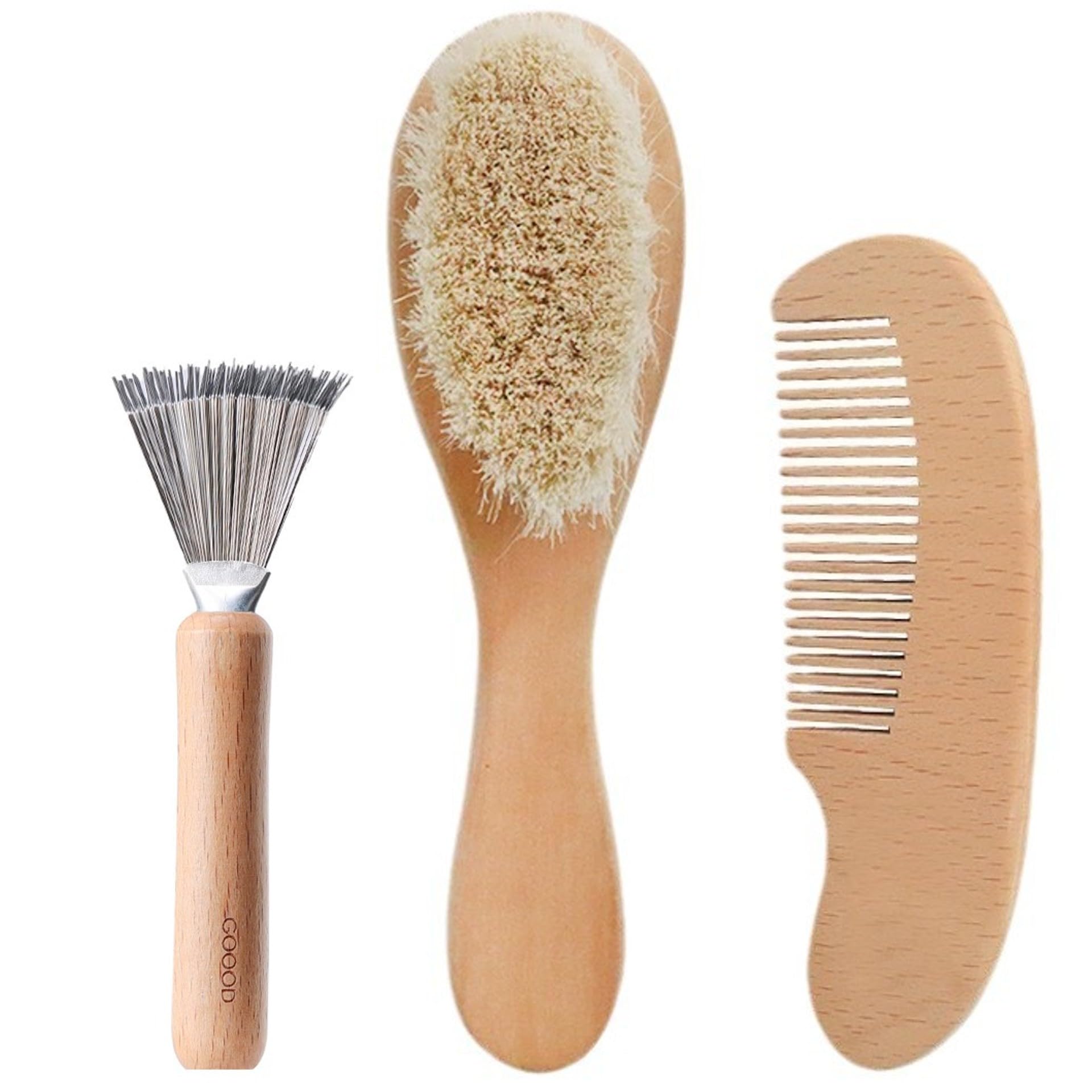 

RYOHIN Lab. Plush Toy Brush Set, Soft Brushes for Pilling, Fluffing, and Dusting, 3-Piece Set