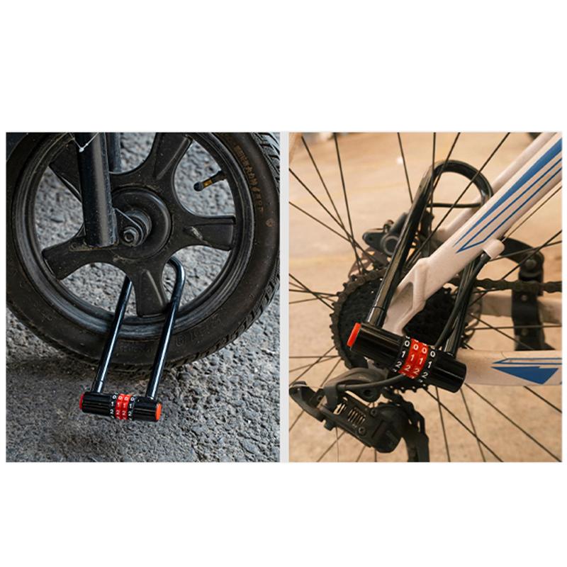 Durable & Waterproof U-Shape Anti-Theft Combination Lock Shop Door & Bicycle Padlock with Password Unlock