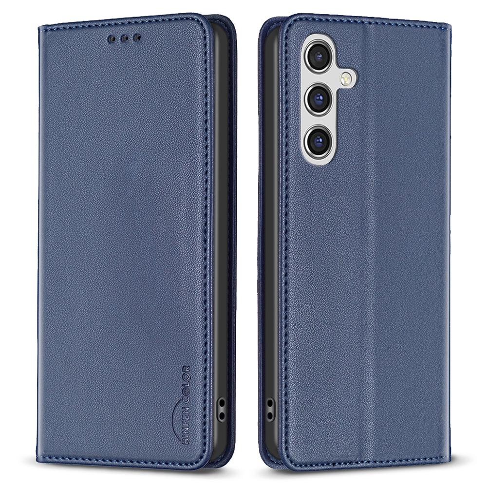 

BINFEN COLOR BF18 For Samsung Galaxy A15 4G Case Card Holder PU Leather Stand Cover Blue