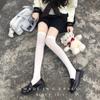 Samt-Wadenstrümpfe, Damen-Socken, dünne Beinstrümpfe, JK-Socken, schwarz, japanische mittelhohe und kniehohe Socken, Schlauchsocken