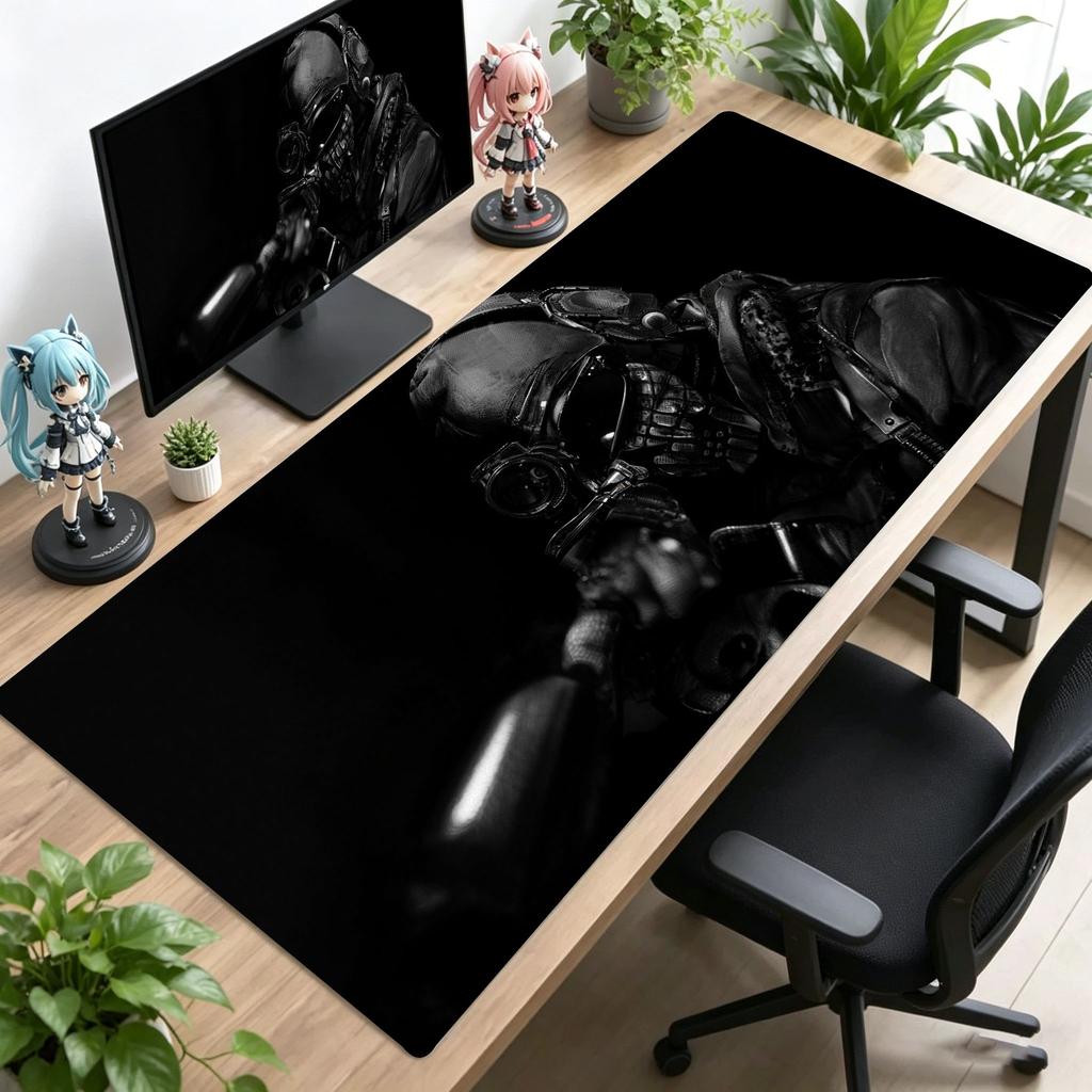 Large Mouse Pad Tactical Soldier Design NonSlip XXL Desk Pad Gaming Accessories Stitched Edges for Home and Game for Fps Gamer