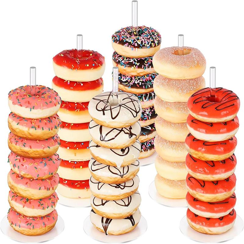 Acrylic Doughnut Holder Dessert Display Rack Dim Sum Bread Sales Rack Donut Stand Birthday Party Wedding Table Decoration