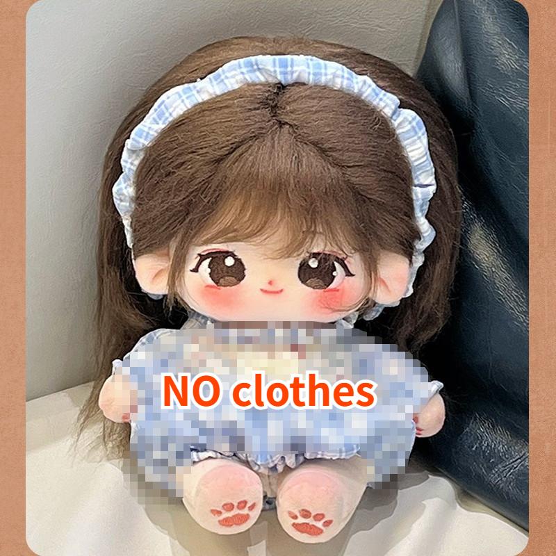 20cm Cute Cotton Plushies Toys Baby Clothes Idol Star Dolls Stuffed Customization Figure Toys Changeable Clothes Doll Collection