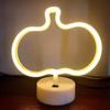Halloween Neon Pumpkin Night Light Decorative Lamp for Holiday Party Decor Gift