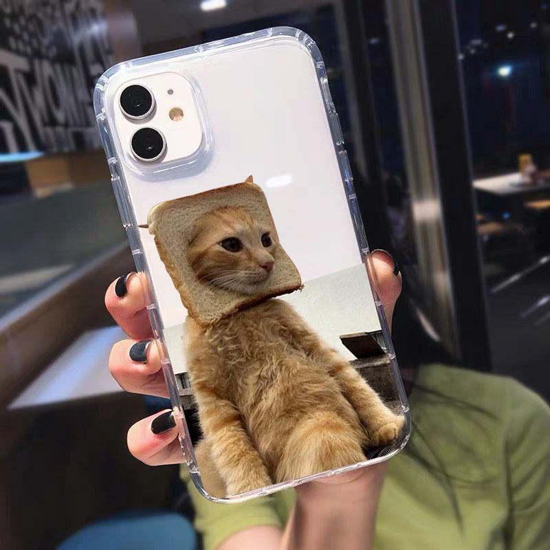 Funny Cute Cartoon Cat Transparent Phone Case for IPhone 13 15 12 11 14 Pro Max 13 12Mini X XS XR SE 14 Plus Cover Shells Fundas