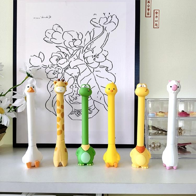 Practical Gel Pen Cartoon Character Shape Silicone Ergonomic Standing Pen Perfect for Writing Fun and Smooth Inks Flows