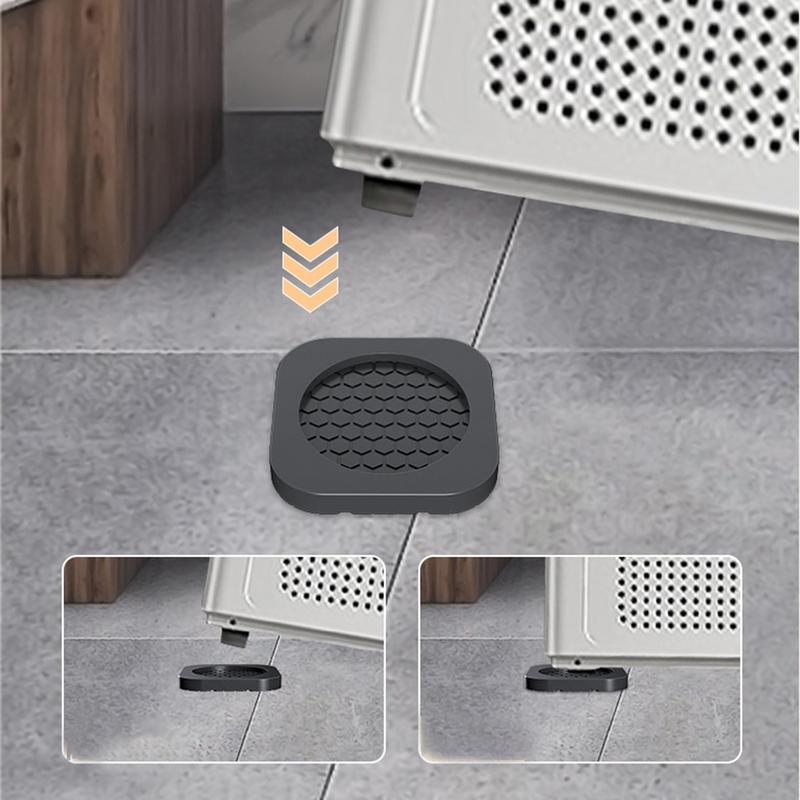 4PCS Anti Vibration Feet Pad Square Mat Anti Slip Heighten Dampers Universal Washing Machine Refrigerator Furniture Foot Pad
