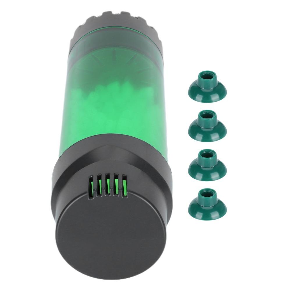 Plastic Fluidized Bed Filter Stable Installation Easy Cleaning Bubble Bio Media Filter With Suction Cup Green