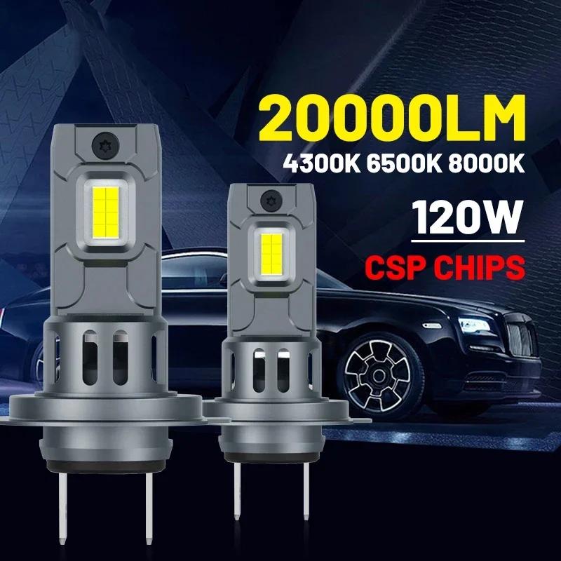 

6500K 20000LM Mini H7 LED Headlight Bulb Wireless 120W CSP for Car Headlamp Auto Diode Lamps H7 Turbo Led 12V 1pcs