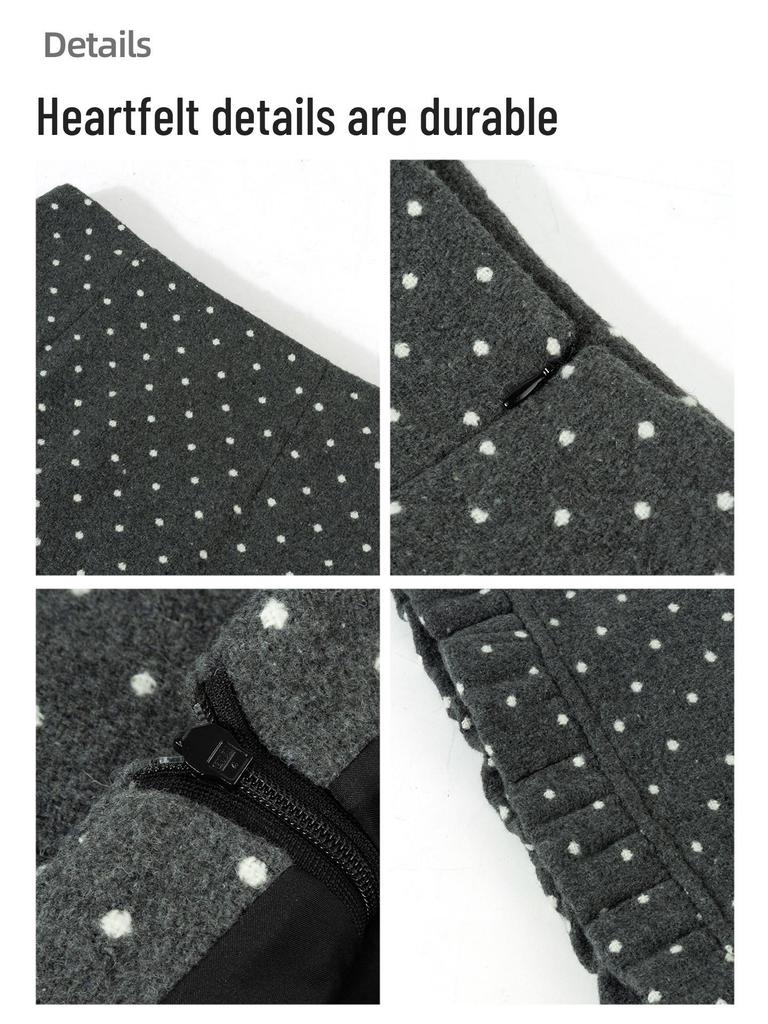 Women's Polka Dot A-Line Mini Skirt - Spring Hip Wrap Petite Hem