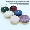 Stuffed Pin Cushion Pumpkin Shaped Sewing Needle Pad Flannel Pincushion with Wooden Base for Sewing Projects DIY Craft