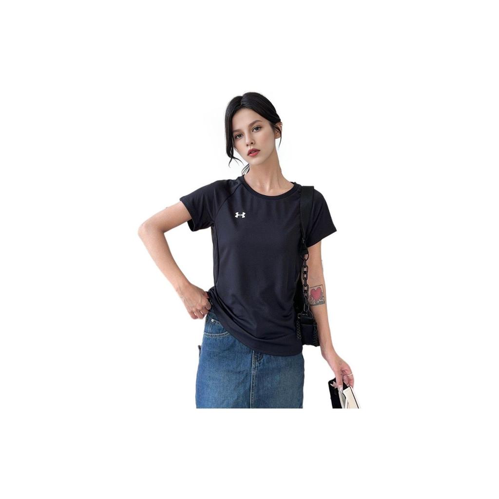 Under Armour Solid Color Sports Casual Running Loose Crew Neck Short Sleeve T-Shirt Unisex Tops 21500139-001