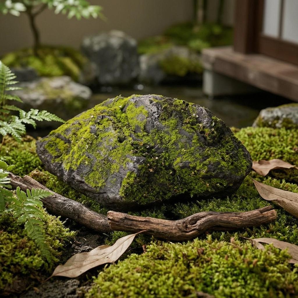Natural-Looking PU Decorative Landscaping Rock Realistic lichenTextured Faux
