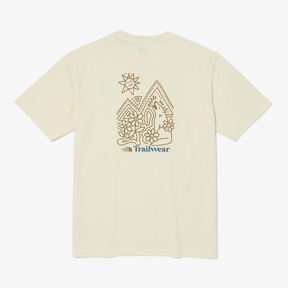 

THE NORTH FACE NT7UP05M Белая этикетка One Earth Круглая футболка с короткими рукавами