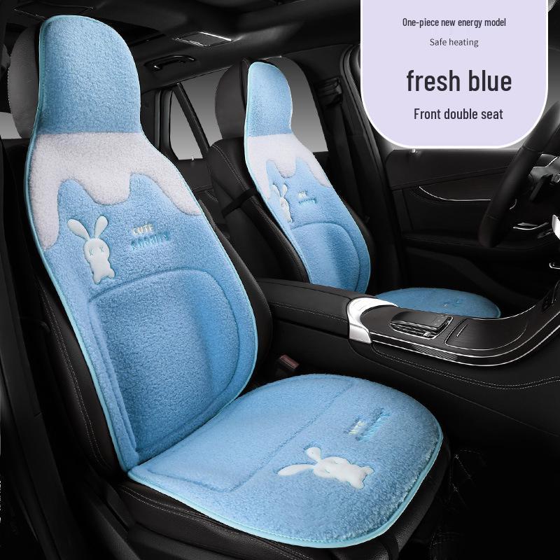 Universal Plush Winter Car Seat Cushion - Thick, Warm, Goddess Style for Five-Seaters