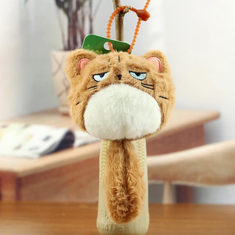 1 Piece Girl Backpack Doll Decoration Cute Plush Cat Doll Pendant Couple Bag Keychain Decorative Gift