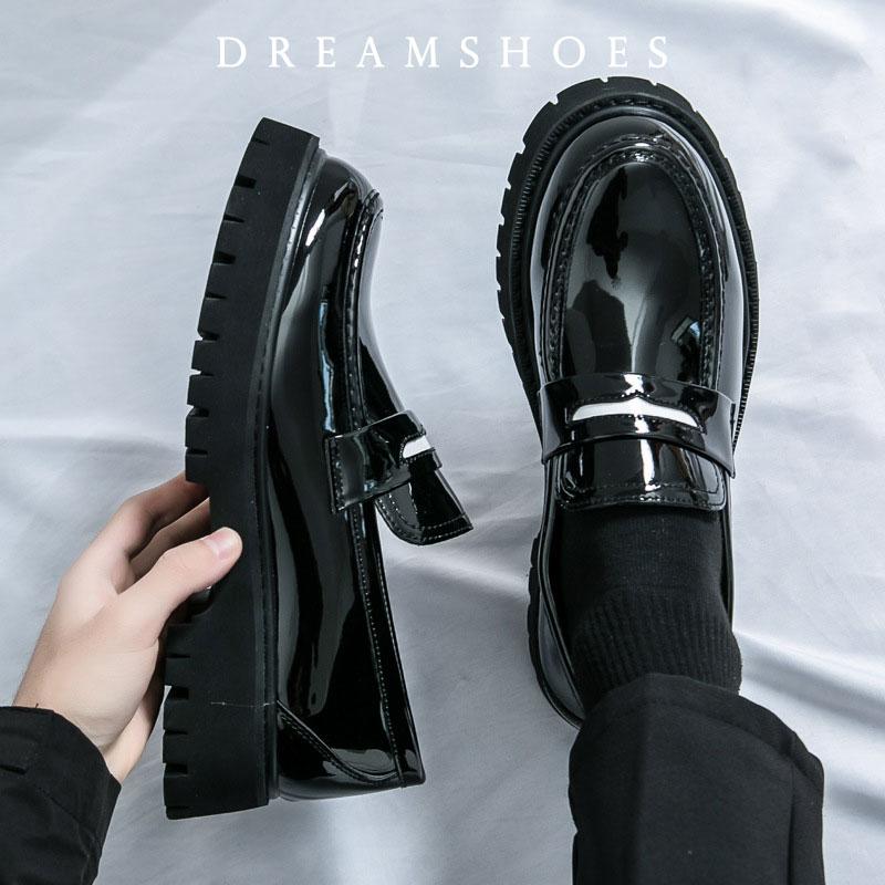 

Модные мужские туфли из кожи на платформе, высокие классические удобные туфли с круглым носком, на шнуровке, деловые туфли, модная повседневная обувь для свадебной вечеринки 38