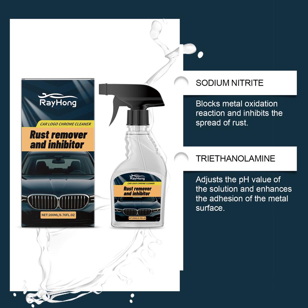Rust Inhibitor Spray Iron Powder Remover Multipurpose Metal Polishing Refurbish Repairing Rust Stains Auto Tire Hub Care