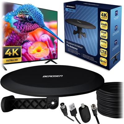 Indoor Outdoor TV Antenna Ultra HD 4K Berdsen Bd-955 Black