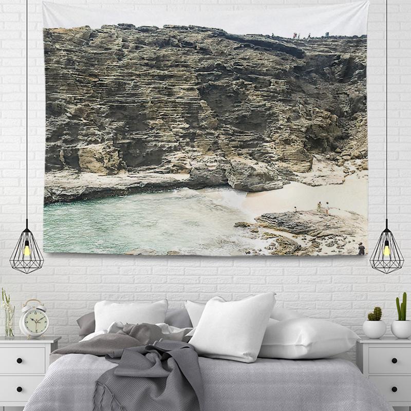 Wall Decor Tapestry Beautiful Room Decoration Blue Beach Accessories Wall Hanging Large Fabric Wall Home Autumn Decoration