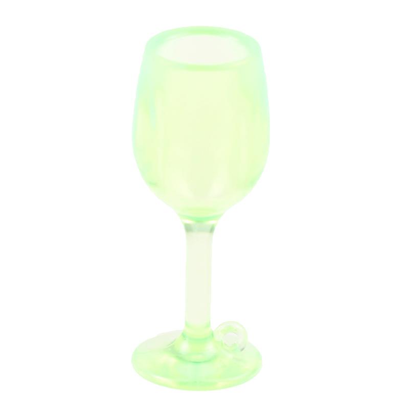 5Pcs 1:12 Doll Houses Colorful Wine Glass Cup Goblet Bar Drinking Miniature