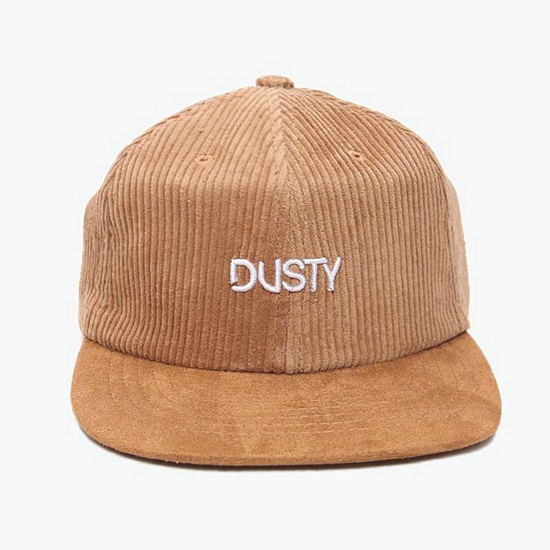 Customize M&Y Vintage Snapback Hats Custom logo 6 Panel Unstructured Corduroy Snapback Caps светло-коричневого