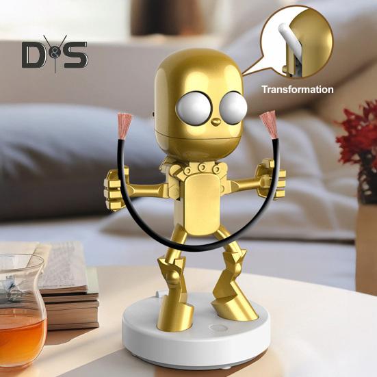 LED Night Light Cute Cartoon Robot Desk Lamp Dimmable Flicker Free USB Rechargeable Bedside Lamp Bedroom Decor