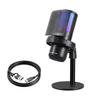 MS15 RGB Gaming E-Sports USB Microphone: Colorful Live Streaming Condenser Mic for Singing & Computer Use
