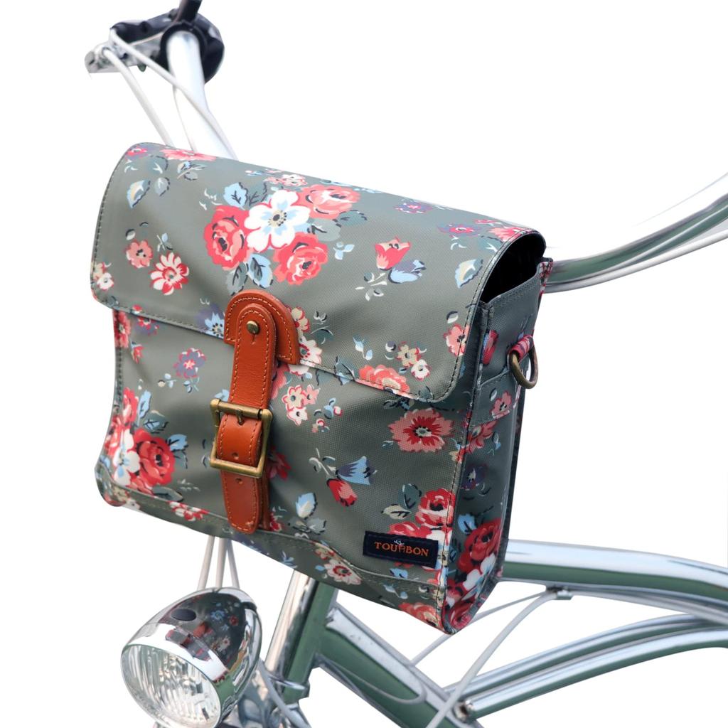 Tourbon Handlebar Bicycle Side Easy to Retro Motorcycle Shoulder Bag Bag, Bag, Install,