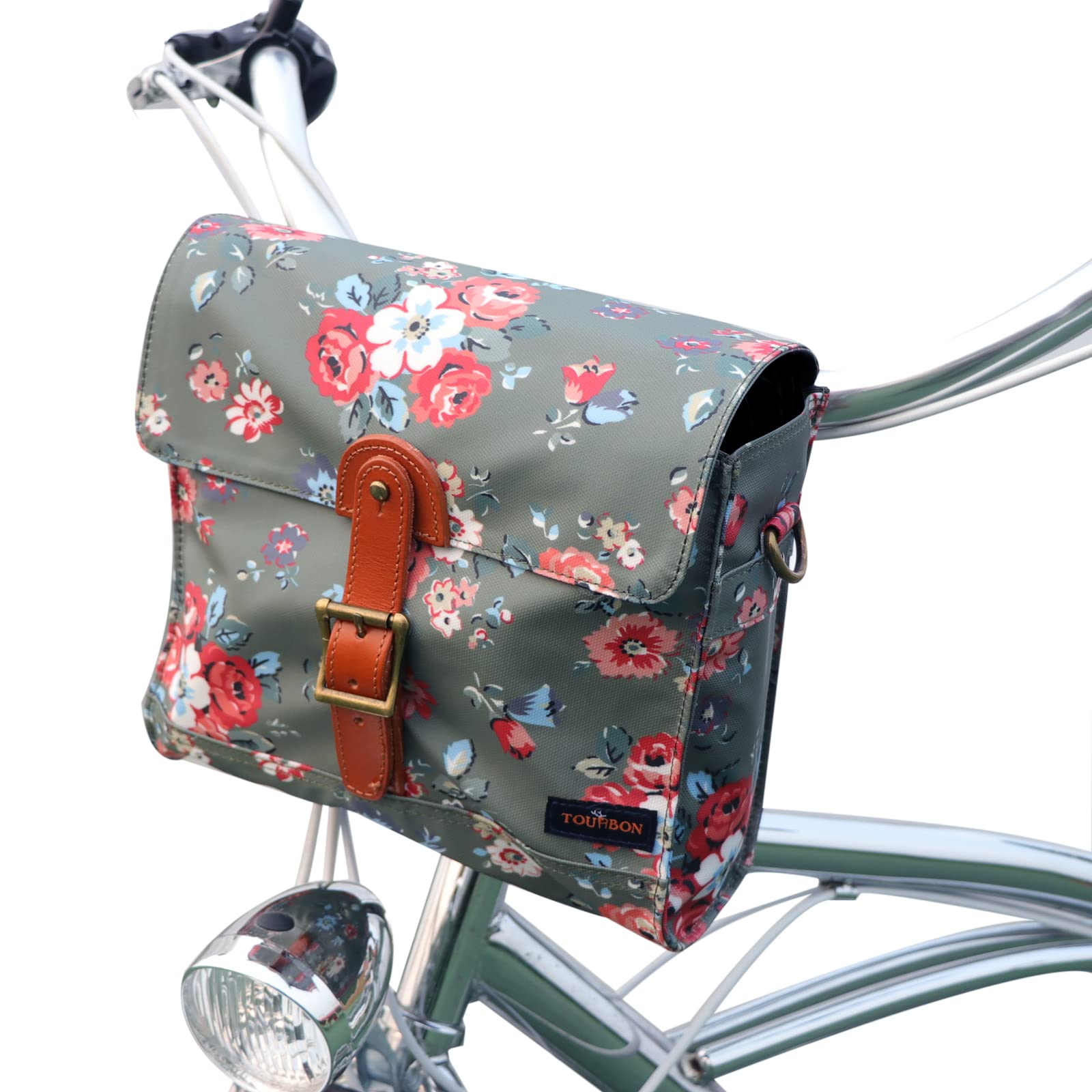 

Tourbon Handlebar Bicycle Side Easy to Retro Motorcycle Shoulder Bag Bag, Bag, Install,